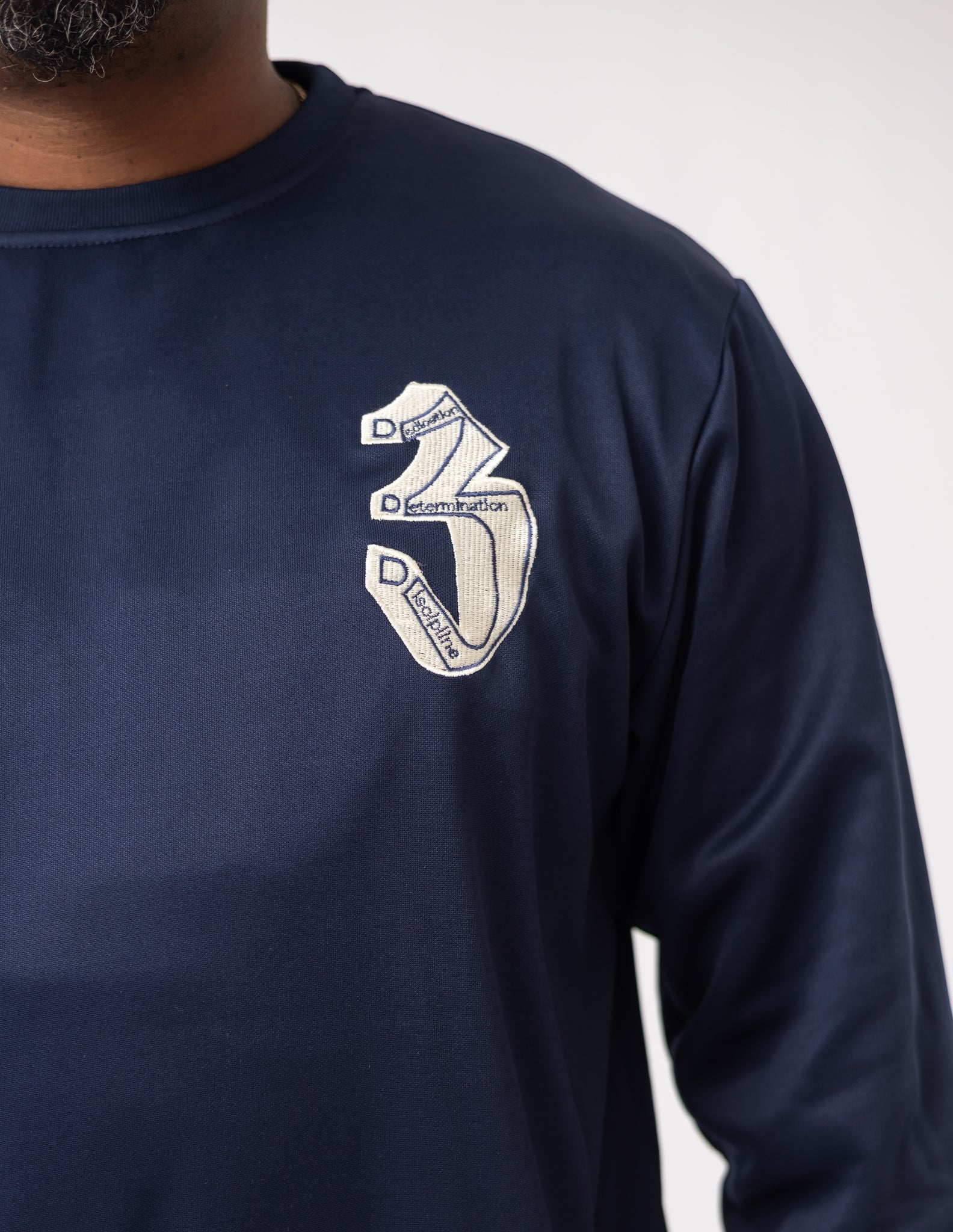 Navy Blue Crewneck Suit